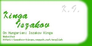 kinga iszakov business card